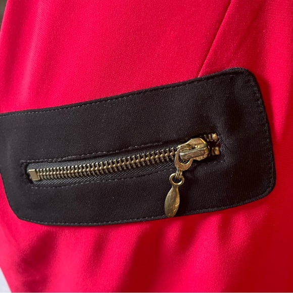 Joseph Ribkoff Red Cap Sleeve Dress Sz 6 - Picture 6 of 9